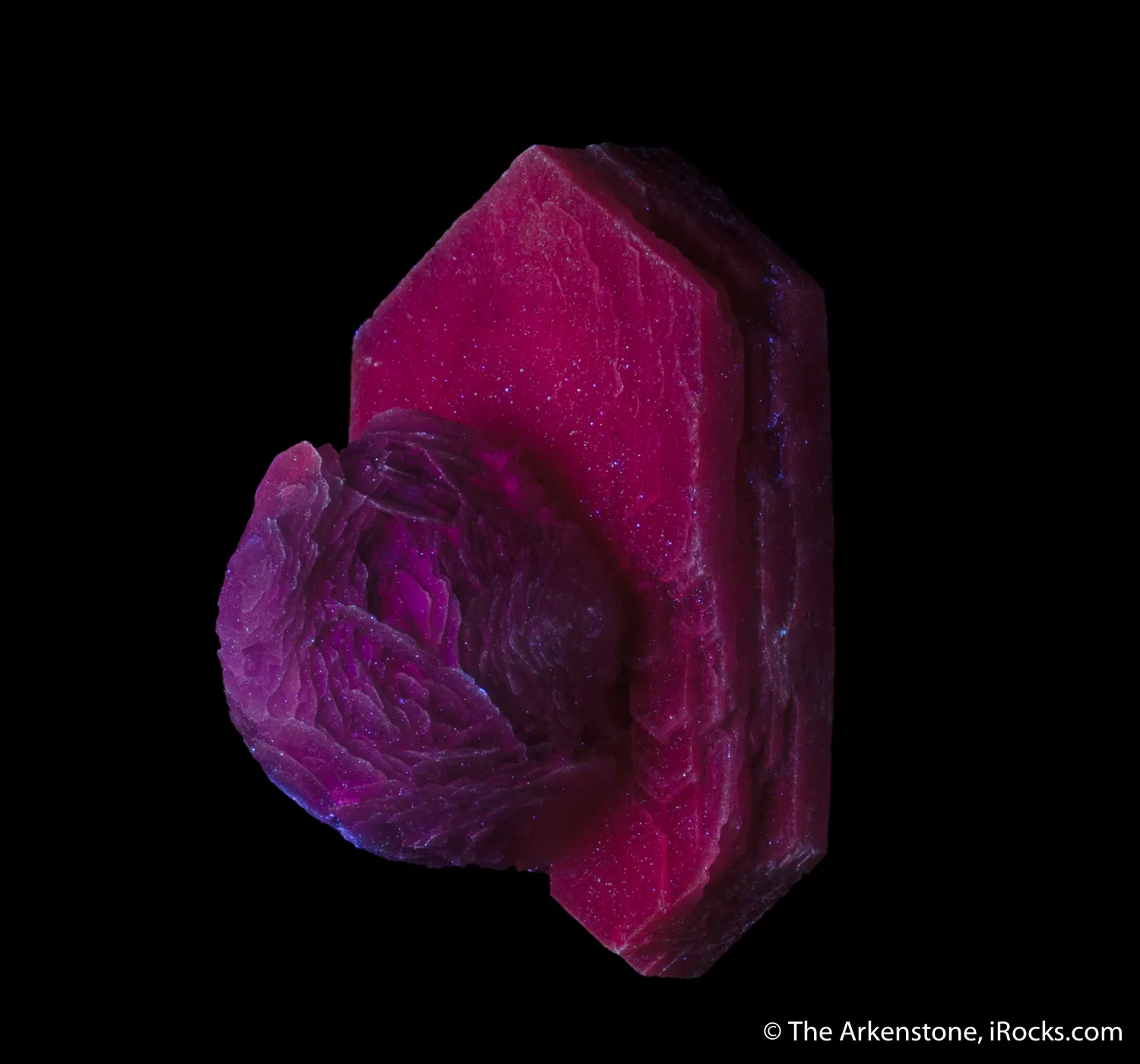Calcite on Calcite with Hedenbergite (floater) - image 4