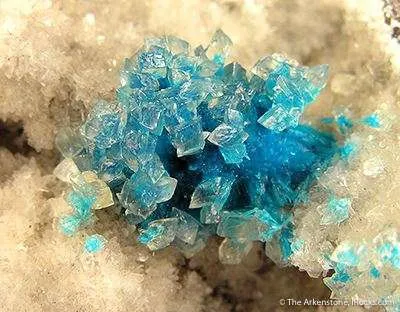 Calcite on Cavansite - image 2