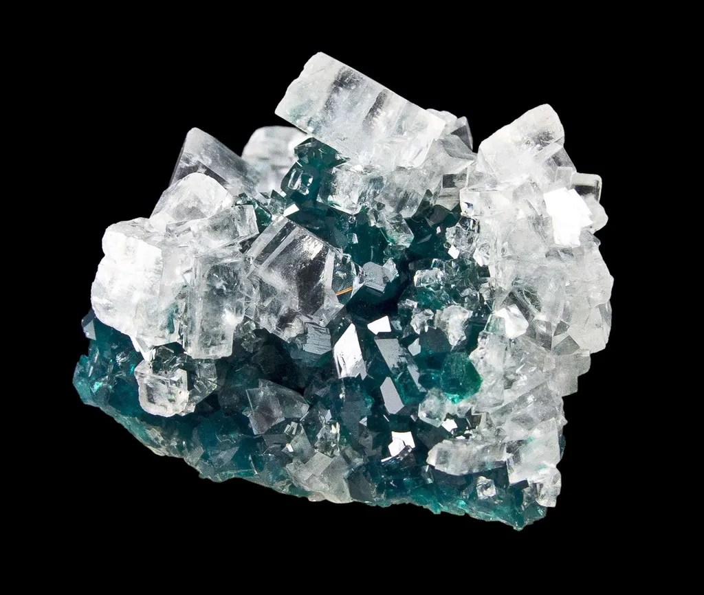 Calcite on Dioptase - image 2