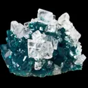 Calcite on Dioptase - image 1