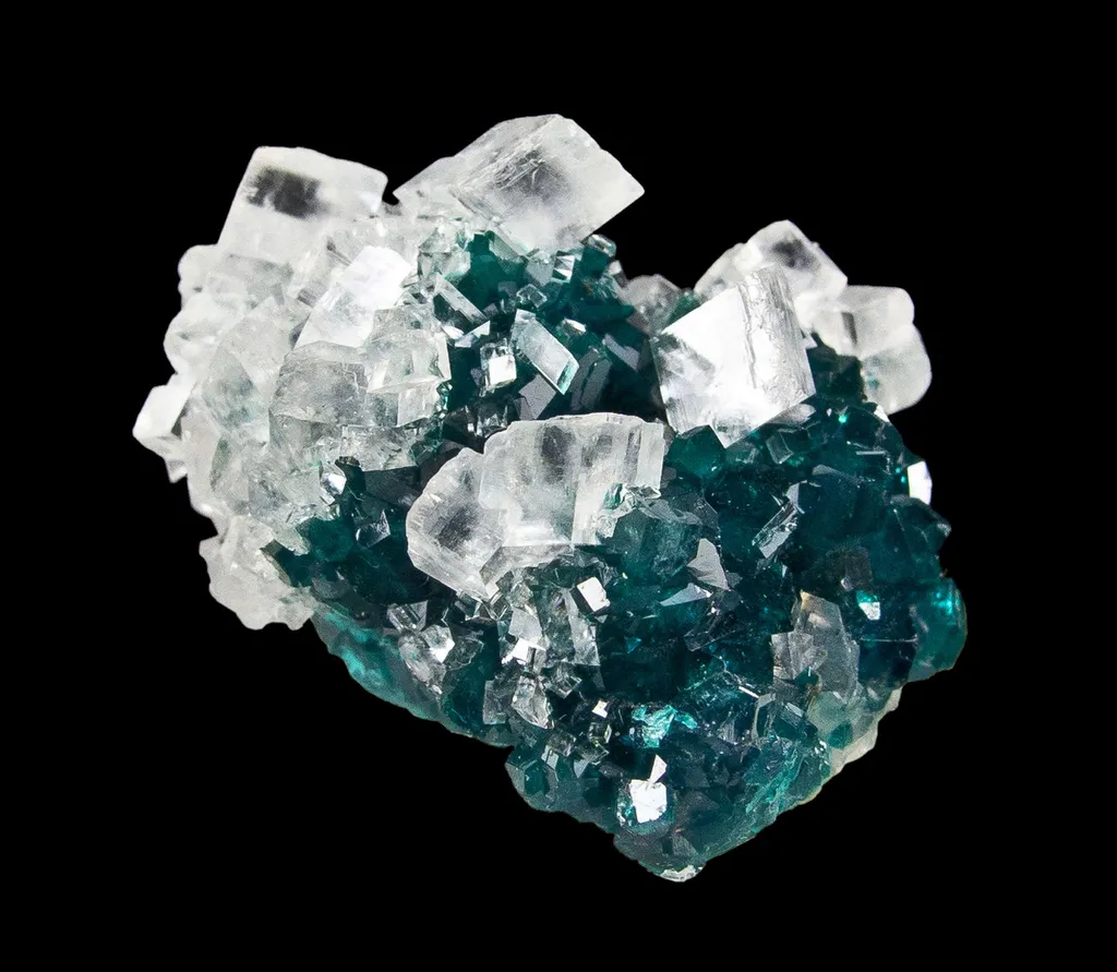 Calcite on Dioptase - image 4