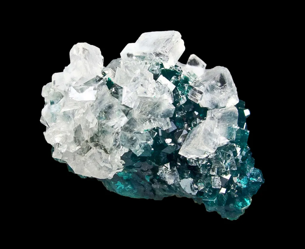 Calcite on Dioptase - image 3