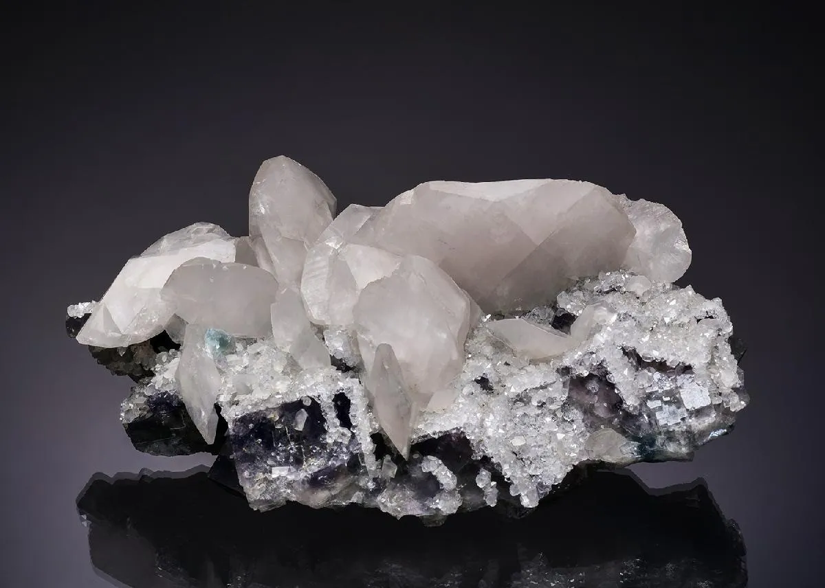 Calcite on Fluorite - image 1