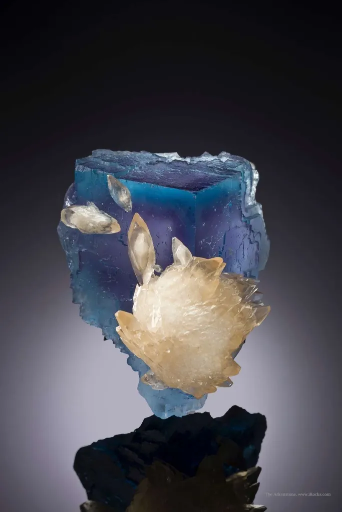 Calcite on Fluorite - image 2
