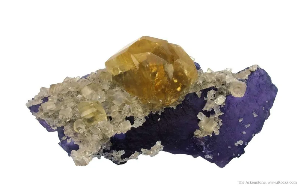 Calcite on Fluorite - image 6