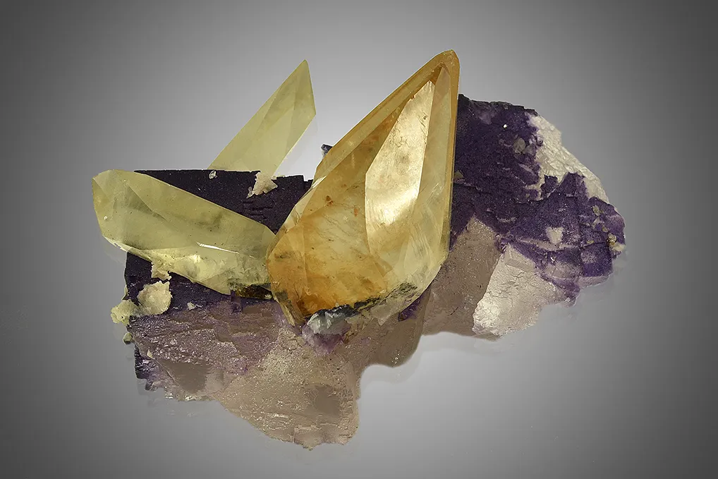 Calcite on Fluorite - image 4