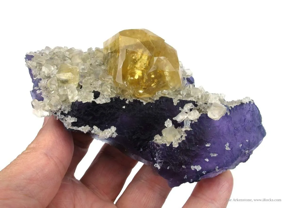 Calcite on Fluorite - image 1