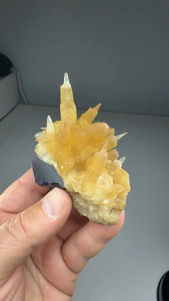 Calcite on Fluorite - image 2