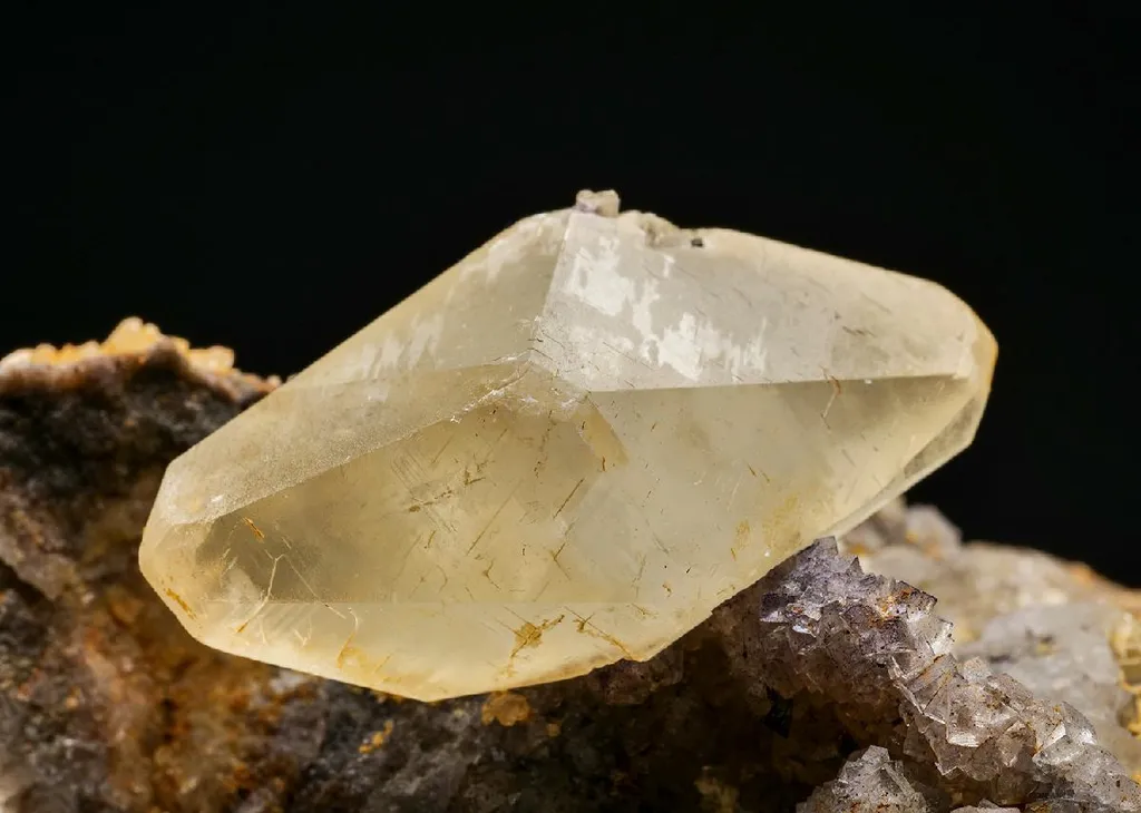 Calcite on Fluorite image