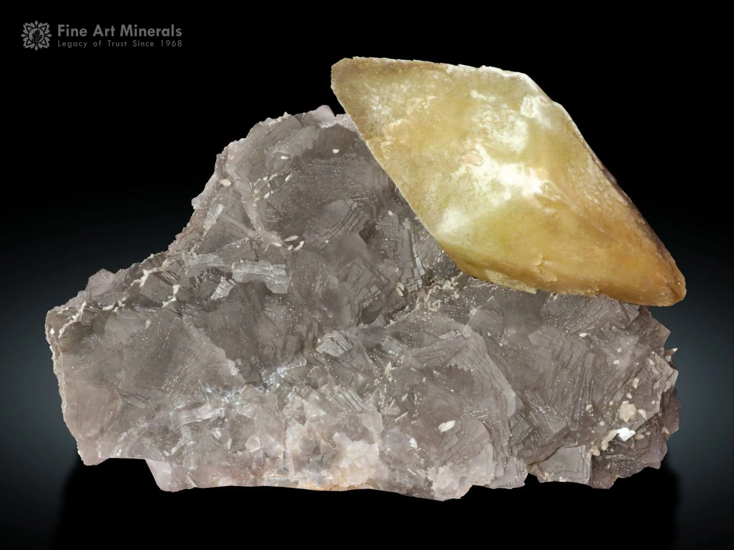 Calcite on Fluorite Matrix from Baluchistan Pakistan - image 1