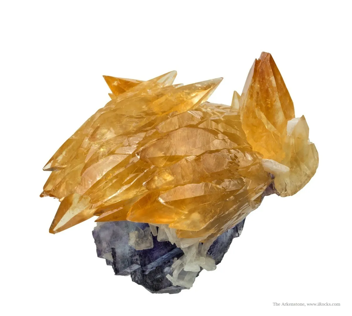 Calcite on Fluorite With Baryte - image 1
