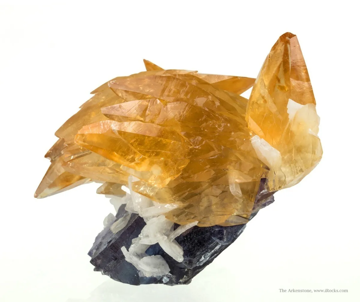 Calcite on Fluorite With Baryte - image 2