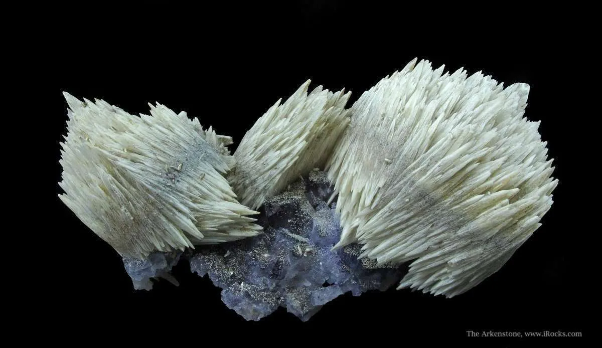 Calcite on Fluorite With Paralstonite (Type Locality) - image 1