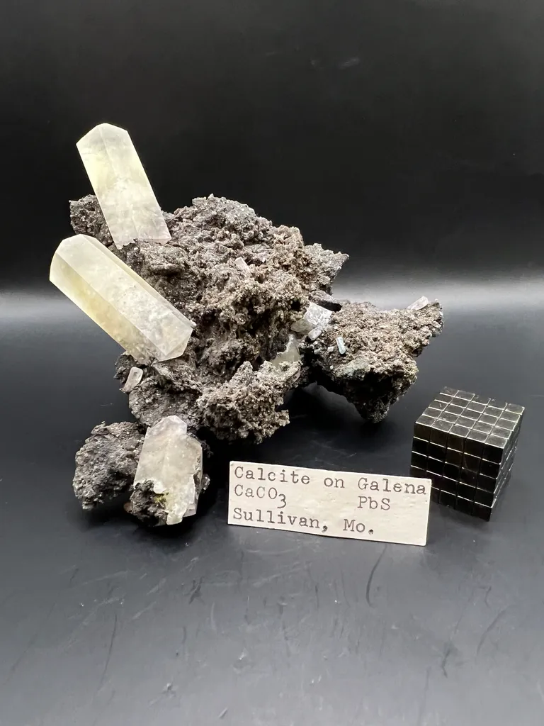 Calcite on Galena - Sweetwater Mine - 10043 image