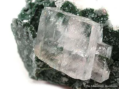 Calcite on Mottramite - image 2