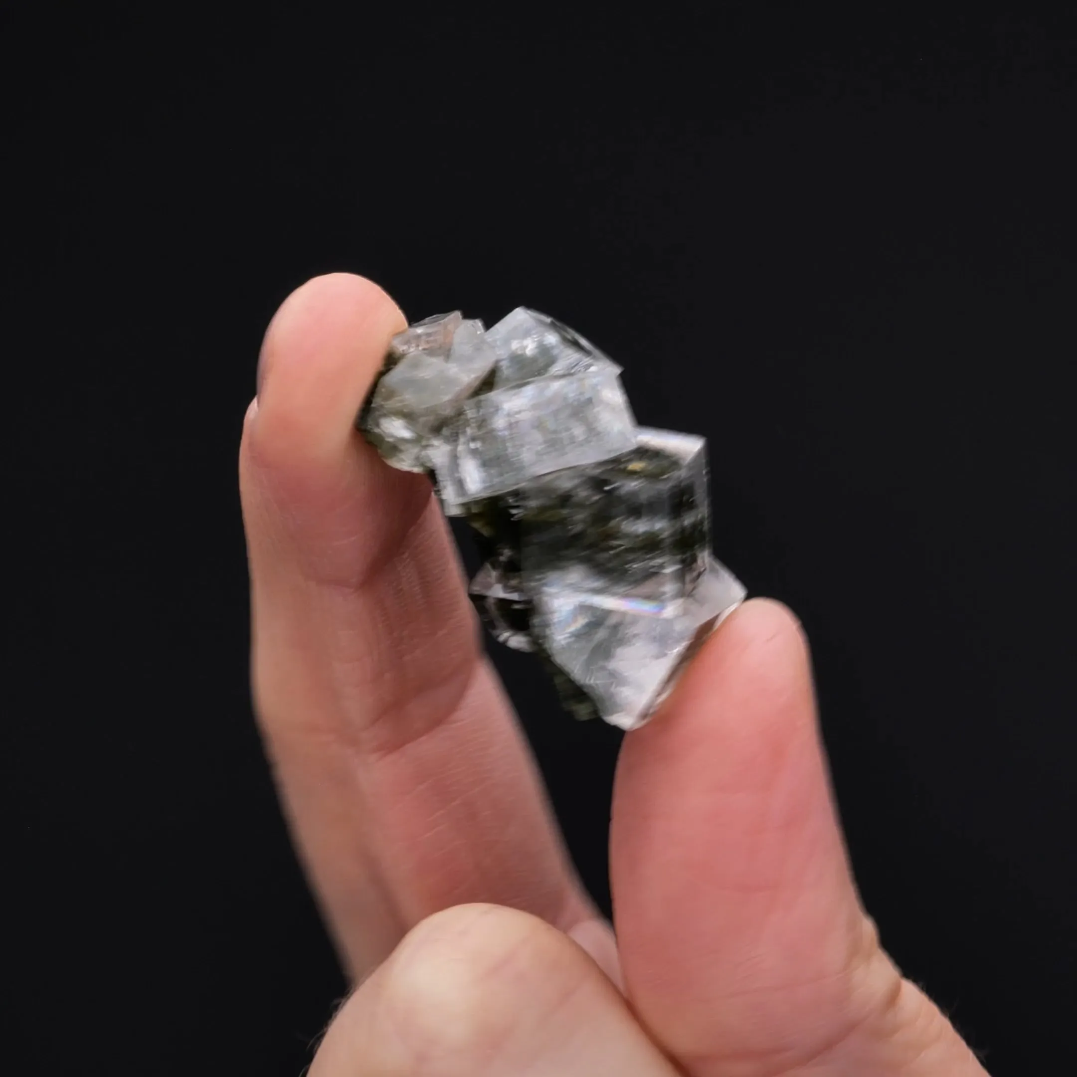 Calcite on Mottramite - image 2