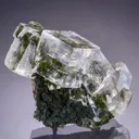 Calcite on Mottramite - image 1