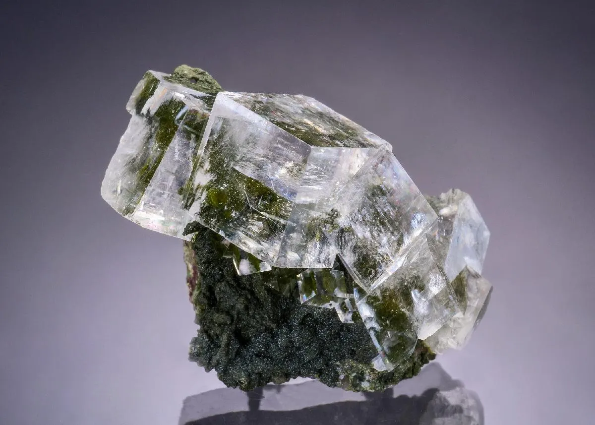 Calcite on Mottramite - image 1