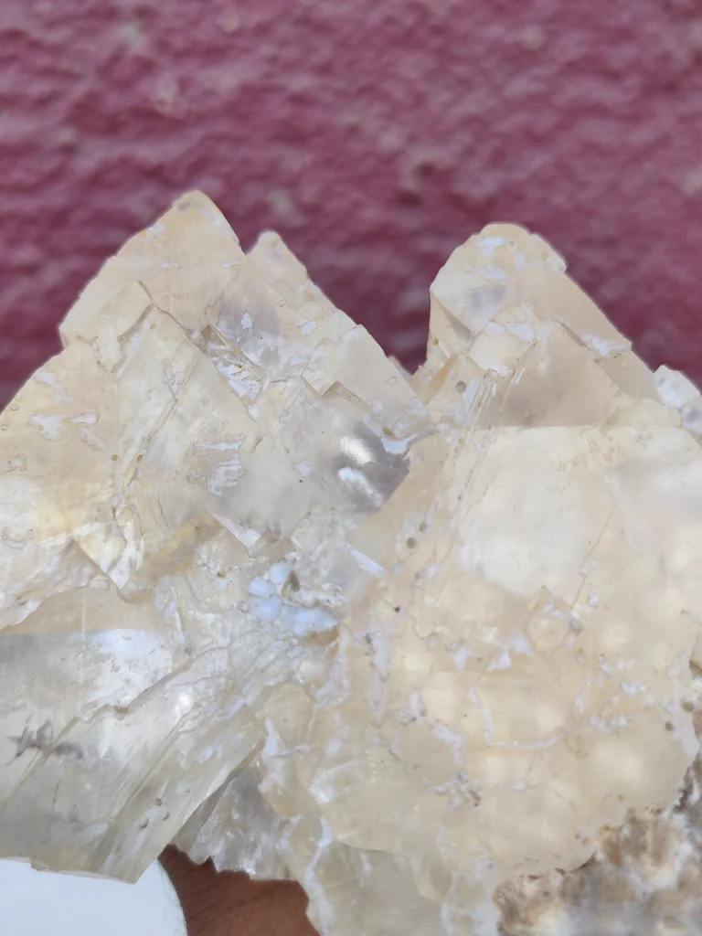 Calcite on okenite matrix from India - image 9