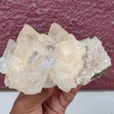 Calcite on okenite matrix from India - image 2