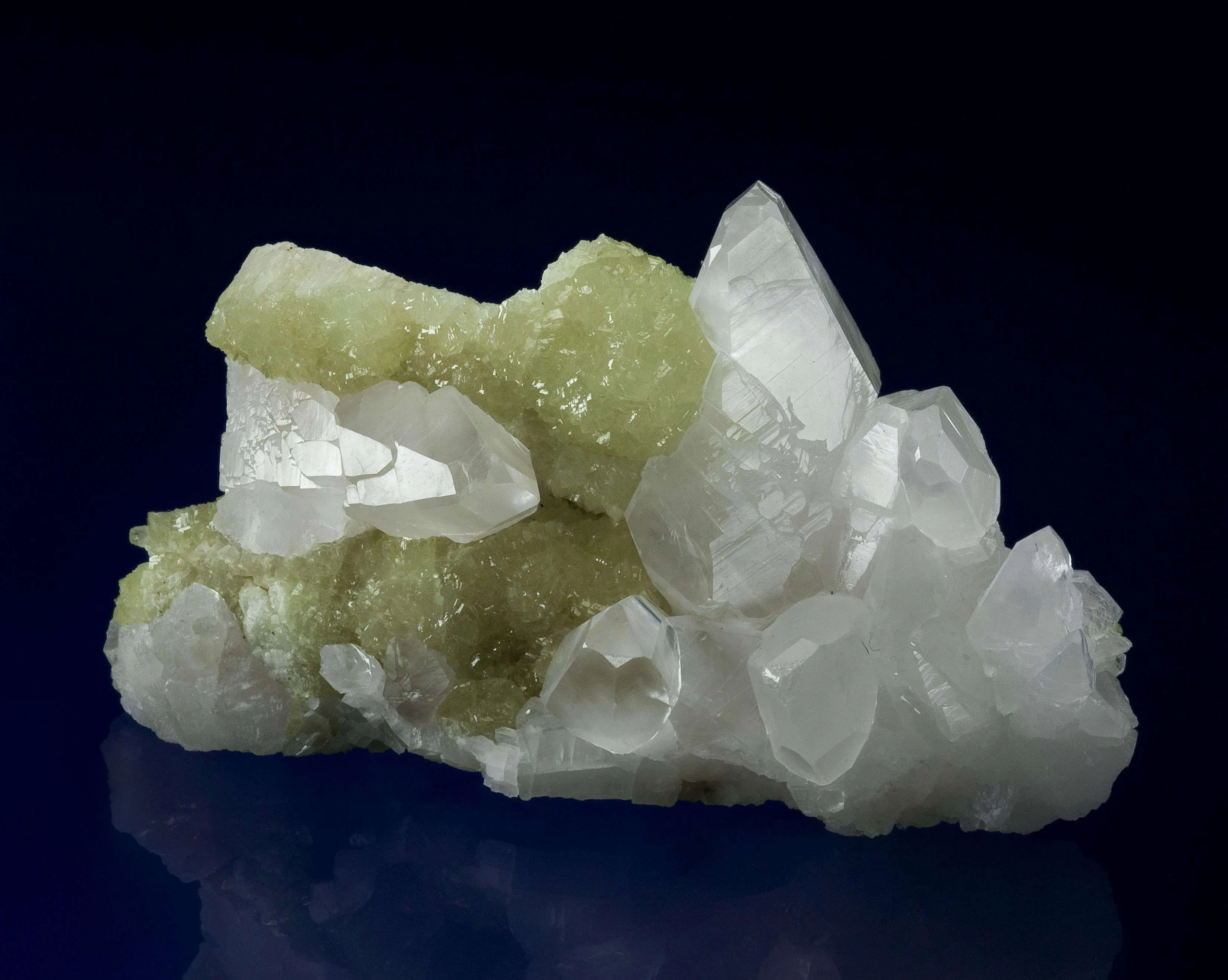 Calcite on Prehnite Cast After Anhydrite - image 2