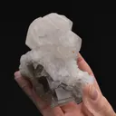 Calcite on Quartz on Fluorite - image 2