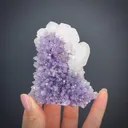 Calcite on Quartz var. Amethyst - image 1