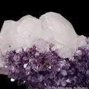 Calcite on Quartz var. Amethyst - image 5