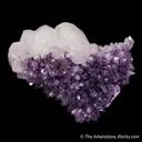 Calcite on Quartz var. Amethyst - image 3
