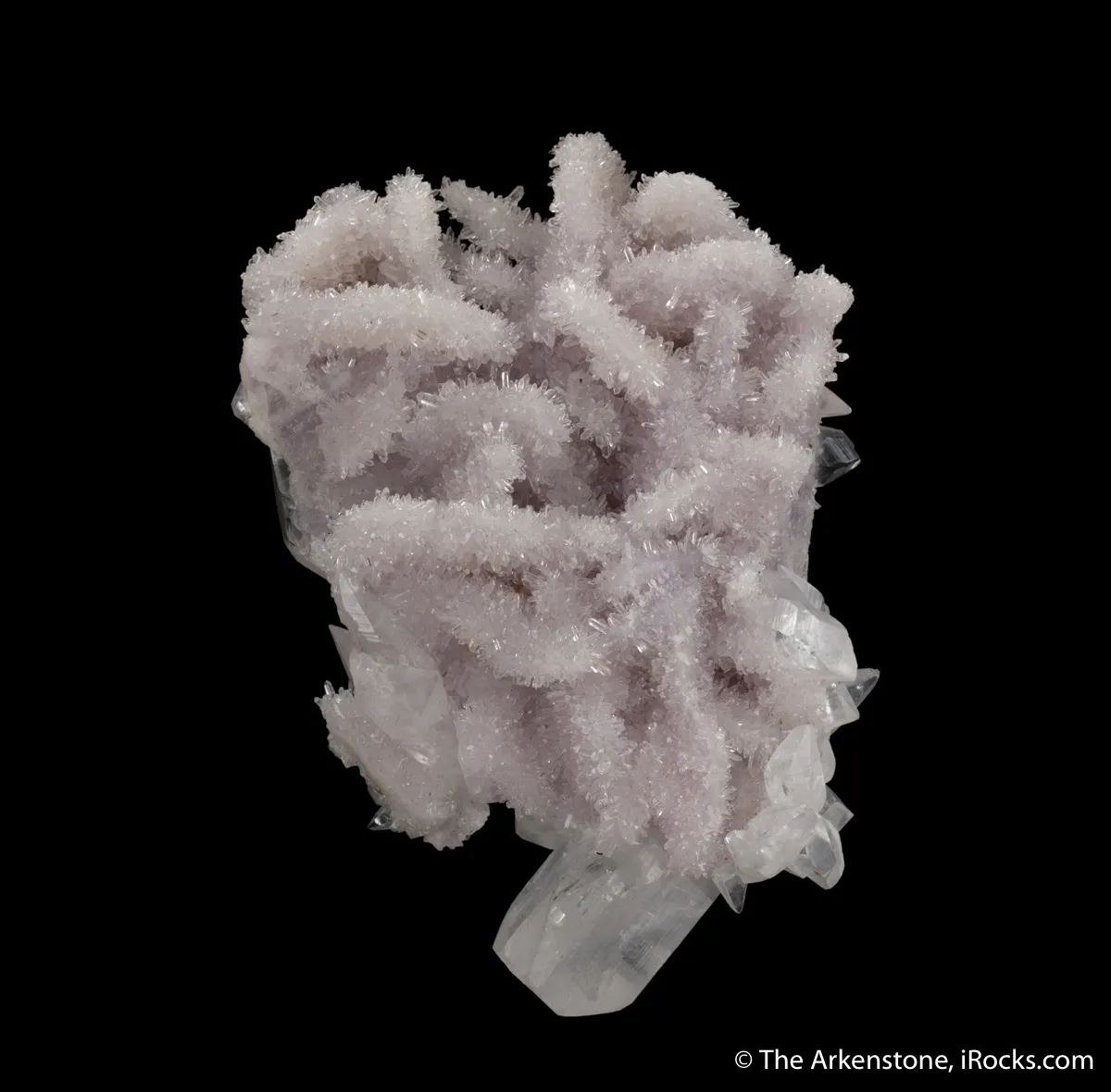 Calcite on Quartz var. Amethyst ps. Calcite - image 7