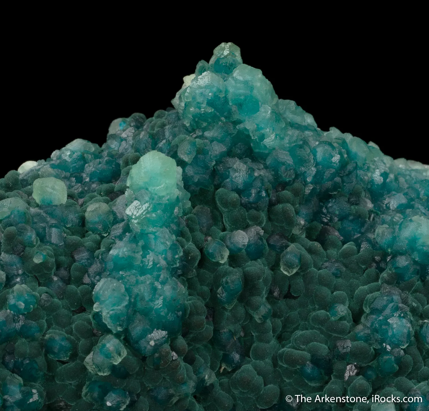 Calcite on Rosasite - image 1