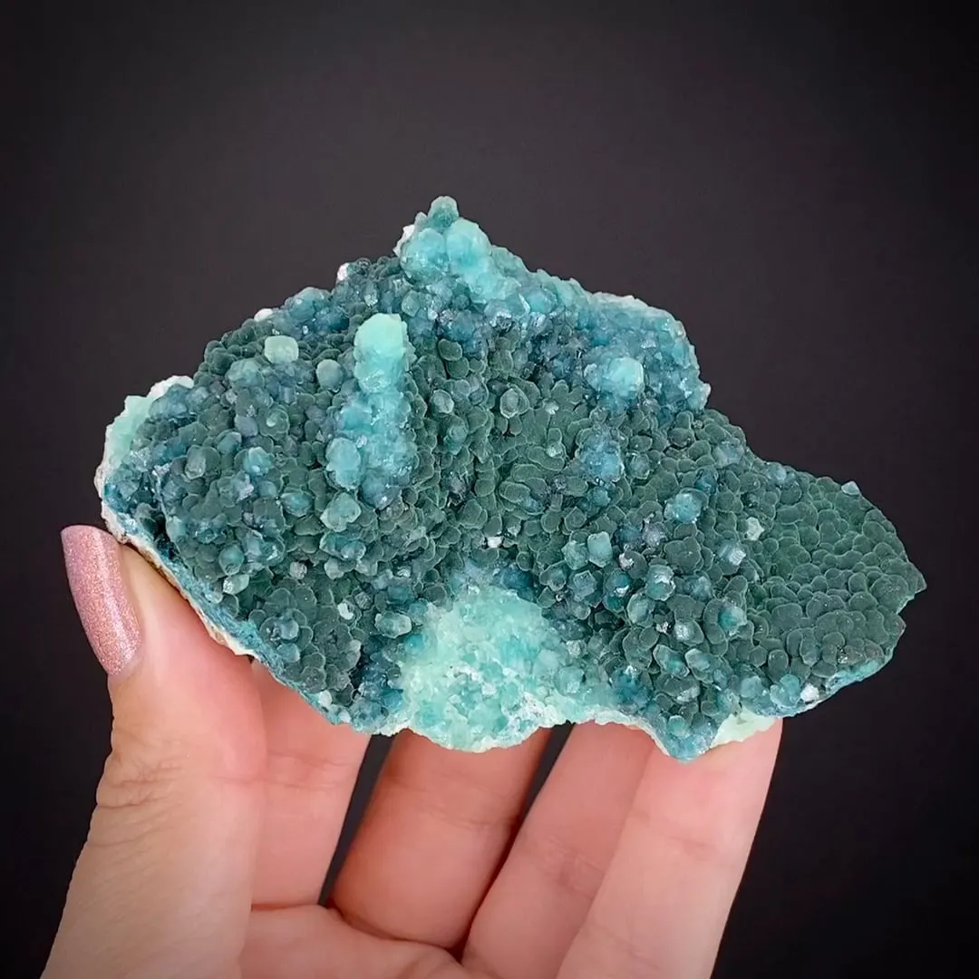 Calcite on Rosasite - image 2