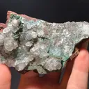 Calcite on Rosasite with Austinite - image 1