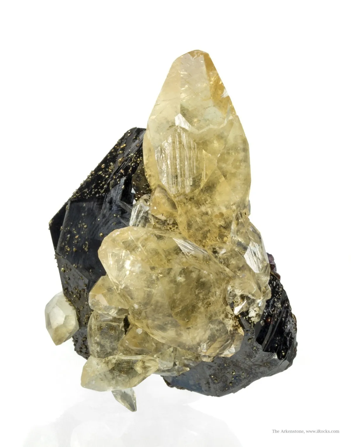 Calcite on Sphalerite (Illustrated) - image 3