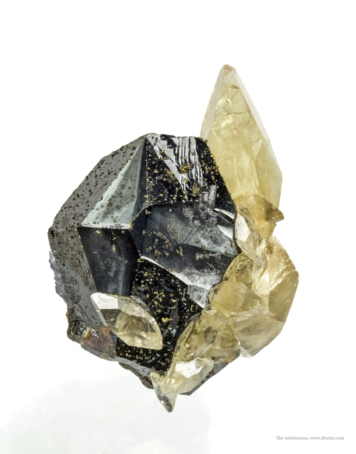 Calcite on Sphalerite (Illustrated) - image 2