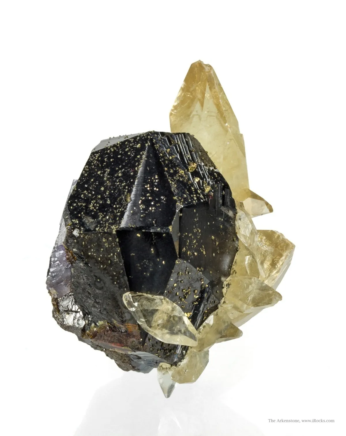 Calcite on Sphalerite (Illustrated) - image 1