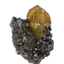 Calcite on Sphalerite, on Galena - image 3
