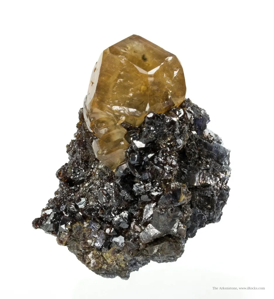 Calcite on Sphalerite, on Galena - image 2