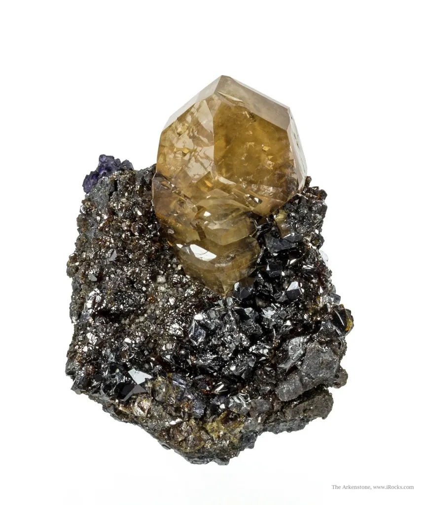 Calcite on Sphalerite, on Galena - image 5
