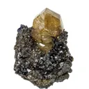 Calcite on Sphalerite, on Galena - image 5