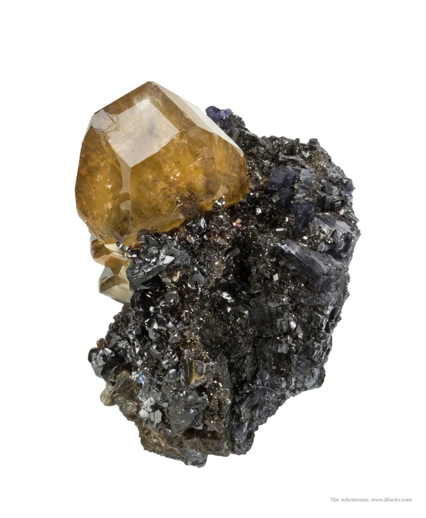 Calcite on Sphalerite, on Galena - image 4