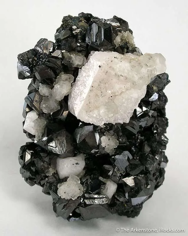 Calcite on Sphalerite With Fluorite image