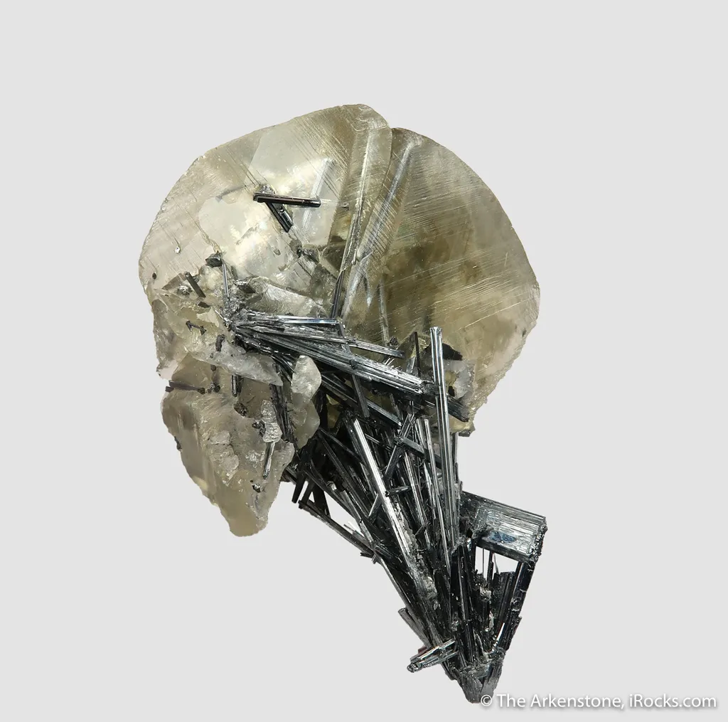 Calcite on Stibnite image