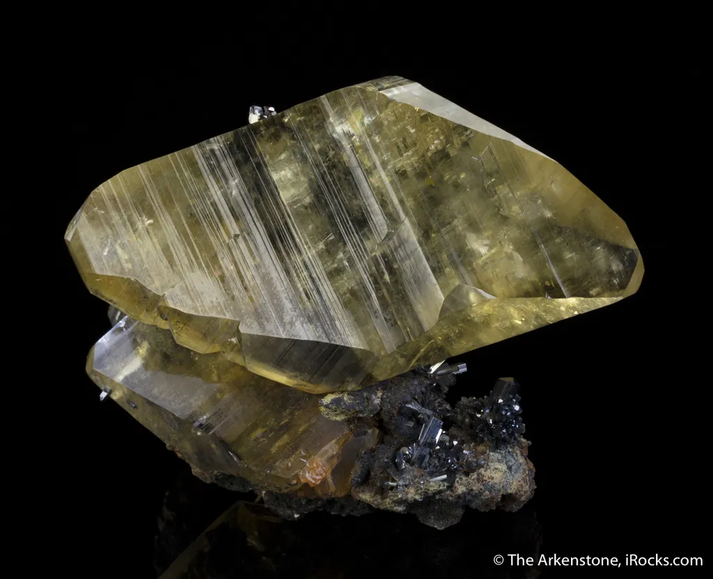 Calcite on Stibnite image