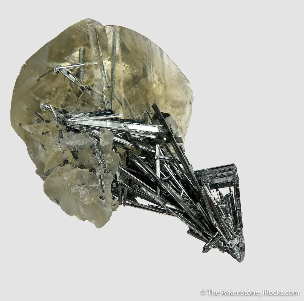 Calcite on Stibnite - image 2