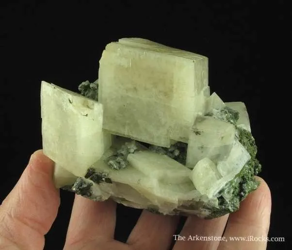 Calcite (Plumbian) With Mottramite - image 5