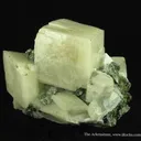 Calcite (Plumbian) With Mottramite - image 1