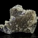 Calcite Ps. After Celestite on Fluorite, Pseudo - image 5