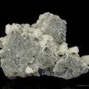 Calcite Ps. After Celestite on Fluorite, Pseudo - image 1