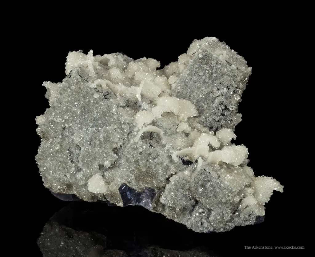 Calcite Ps. After Celestite on Fluorite, Pseudo - image 2